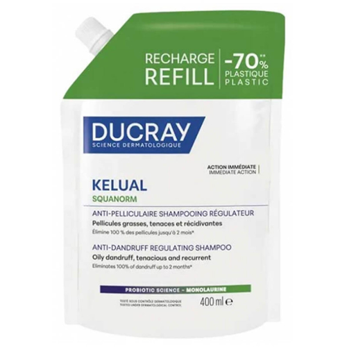 Ducray Kelual Squanorm Regulating šampon protiv masne peruti refill 400 ml