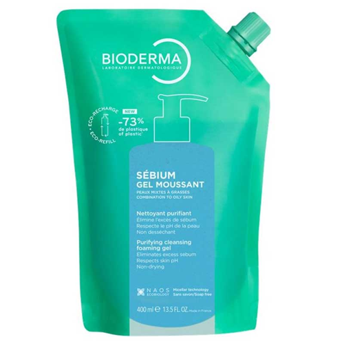 Bioderma Sebium Eco Recharge pjenasti gel 400 ml