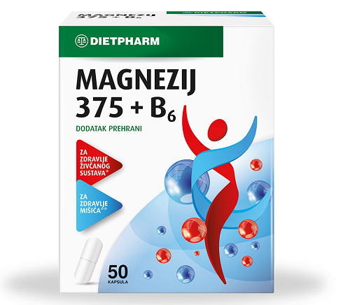 Dietpharm magnezij 375 + b6 kaps 50 11/2026