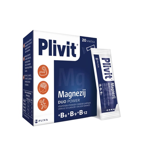 Plivit magnezij duo power 20 vrećica 12/2026