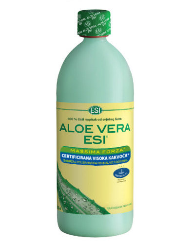 Aloe vera Esi čisti sok 1 l 12/2026 OŠTEĆENA AMBALAŽA