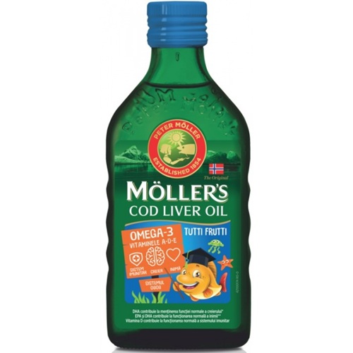 Mollers ulje jetre bakalara s okusom tutti frutti 250 ml