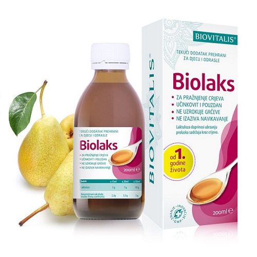 Biovitalis biolaks sirup 200 ml/ OŠTEĆENA AMBALAŽA