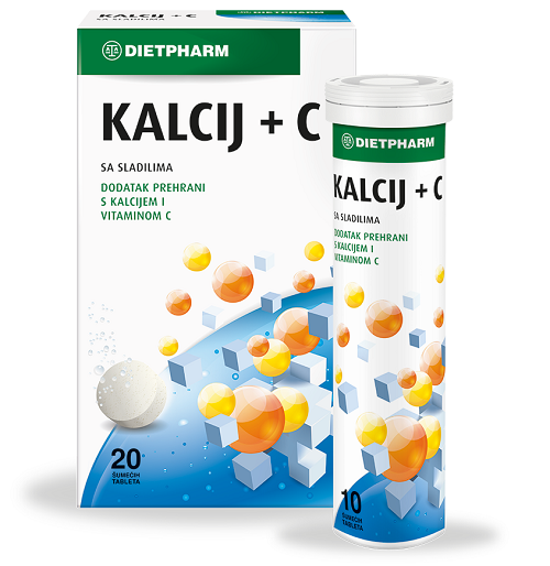 Dietpharm kalcij+c šumeće tbl.  20 kom 07/2026