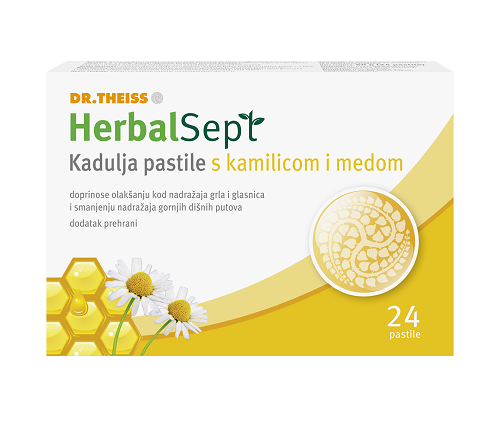 Herbalsept kadulja pastile Med i kamilica 08/2026