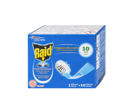 Raid električni aparat s tabletama