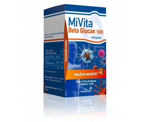 Mivita beta glukan 500 kaps. 40
