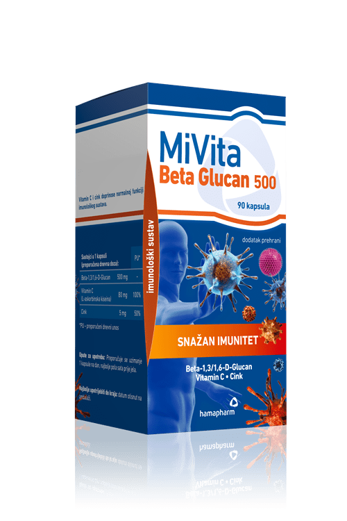 Mivita beta glukan 500 kaps. 90 08/2026