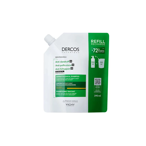 Vichy Dercos šampon protiv prhuti za suhu kosu REFILL 390 ml