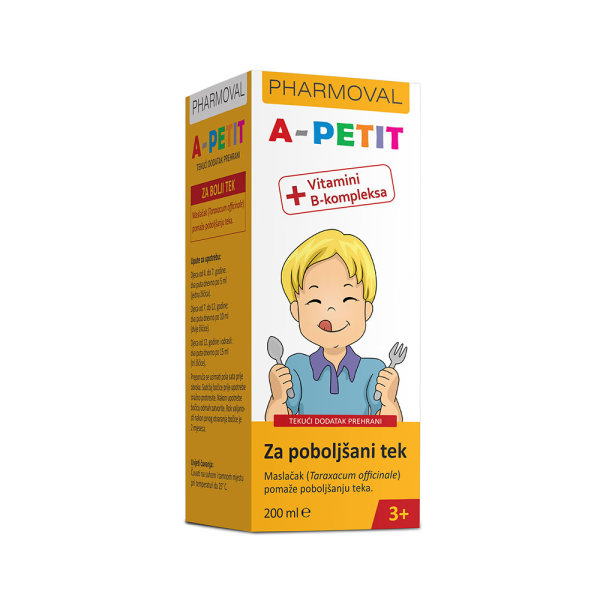 Pharmoval a-petit tekući dodatak prehrani 200 ml 08/2026