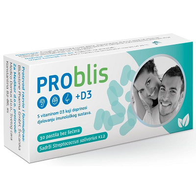 PROBLIS + D3, 30 pastila bez šećera 09/2026