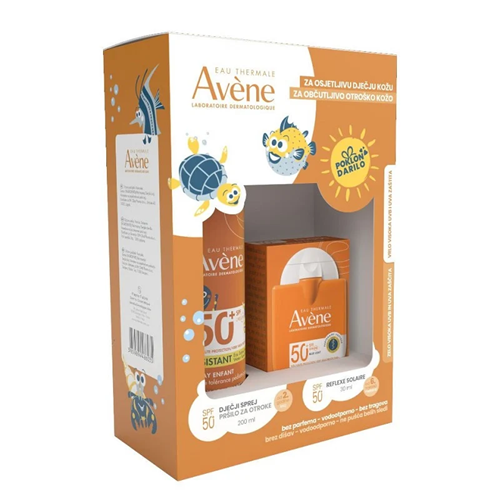 Avene sun dječji sprej spf50+ 200 ml+avene sun fluid spf50+ 30 ml