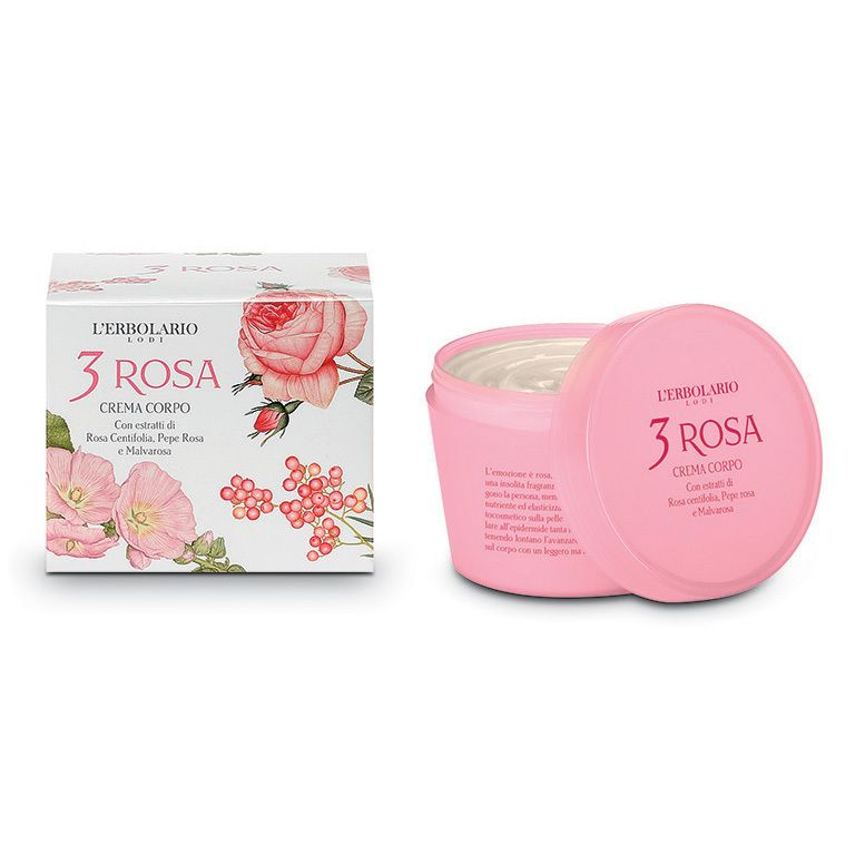 L'erbolario 3 rosa krema za tijelo 200 ml