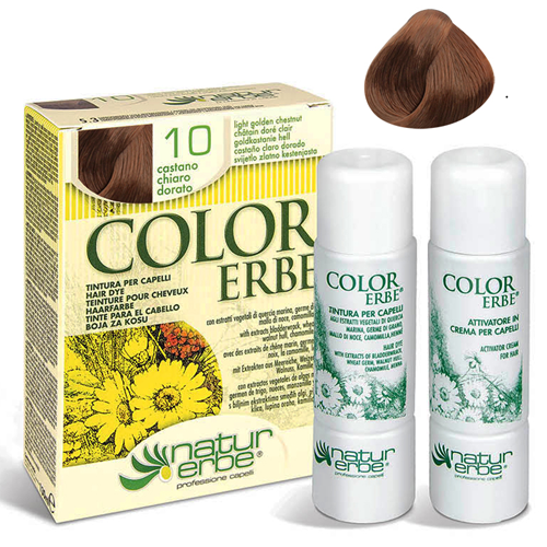 Color erbe boja za kosu br. 10 svijetlo zlatno kestenjasta
