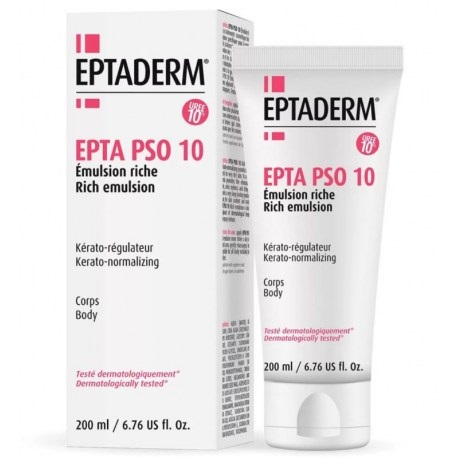 Eptaderm EPTA PSO 10 bogata emulzija za njegu kože sklone ljuskanju 200 ml