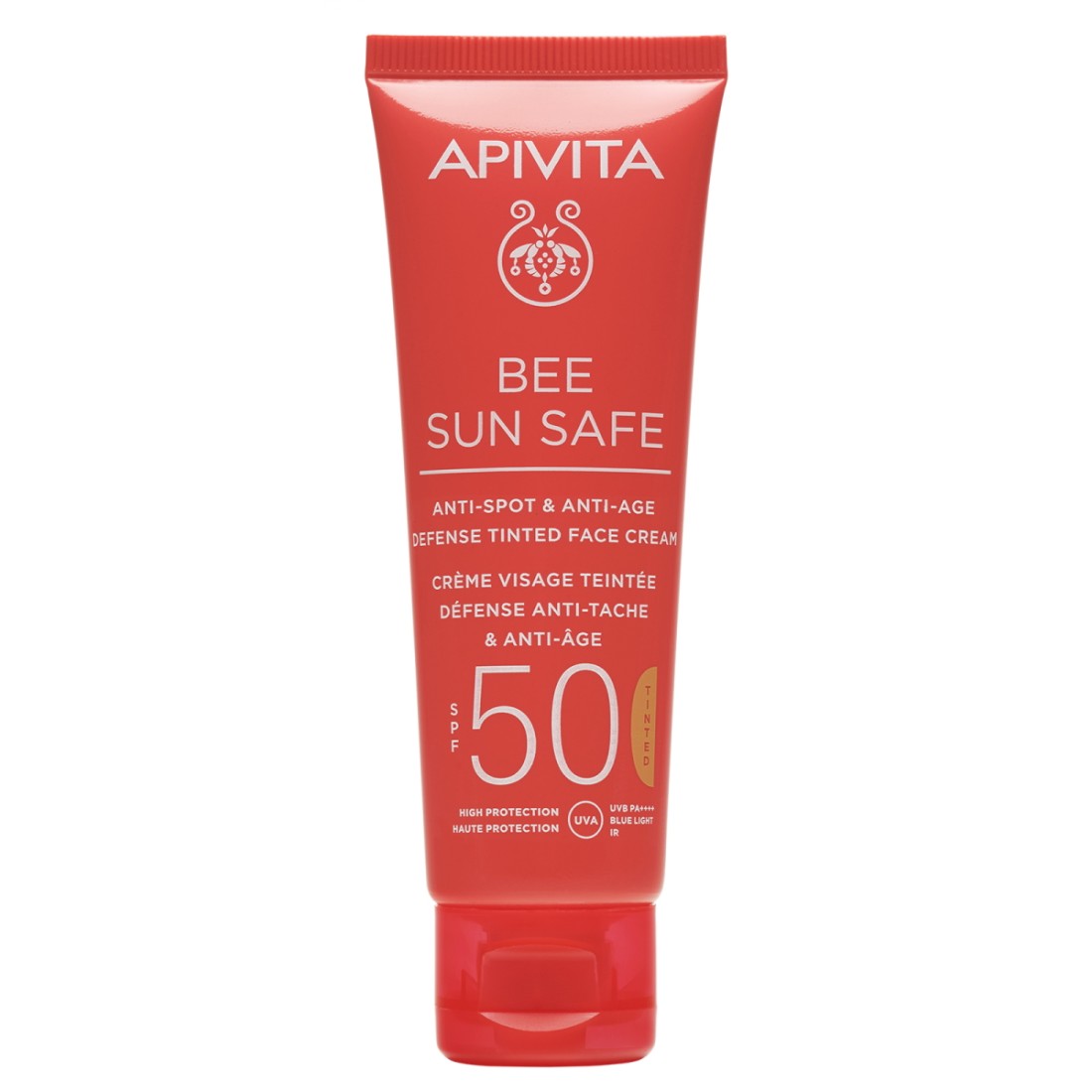 Apivita Bee sun Safe Tonirana Krema za lice protiv mrlja i starenja SPF 50 50 ml
