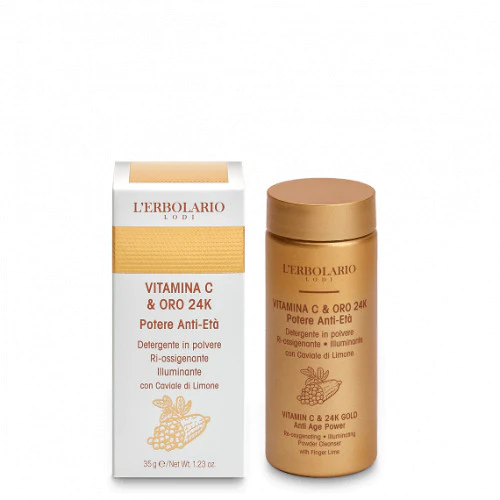 Lerbolario vitamin C&24K gold čistač za lice u prahu 35 g