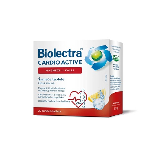 Biolectra cardio active 20 šumećih tableta okus limuna 09/2026