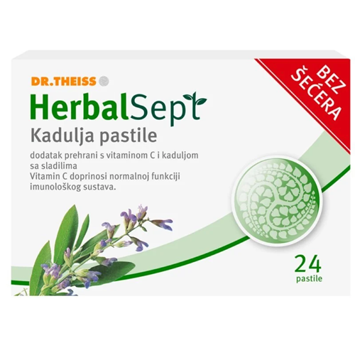 Herbalsept kadulja bez šećera 24 pastile 08/2026