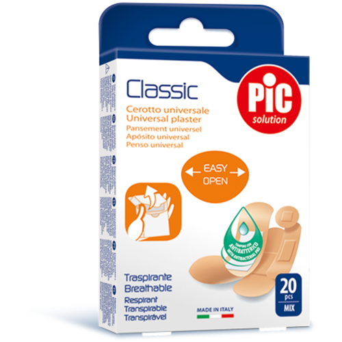 Pic antibakterijski flaster classic mix 20 kom