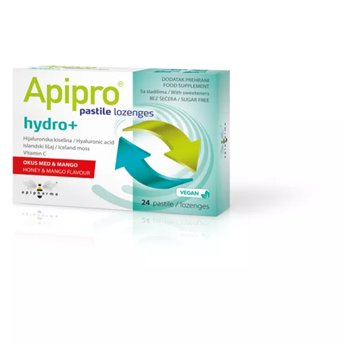 Apipro hydro+ pastile bez šećera 24 komada