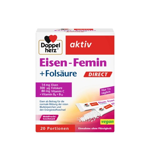 Doppelherz aktiv željezo + folna direkt 20 vrećica