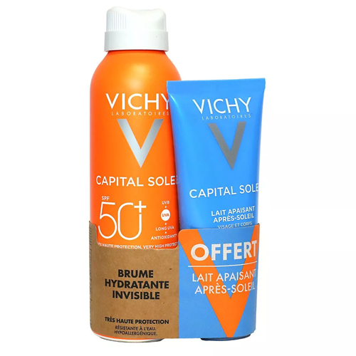 Vichy Capital Soleil hidratantna nevidljiva maglica SPF50+ + umirujuće mlijeko poslije sunčanja