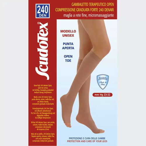 Scudotex S 834 240 DEN VEL.3 GAMBALETTO PUNTA APERTA NERO
