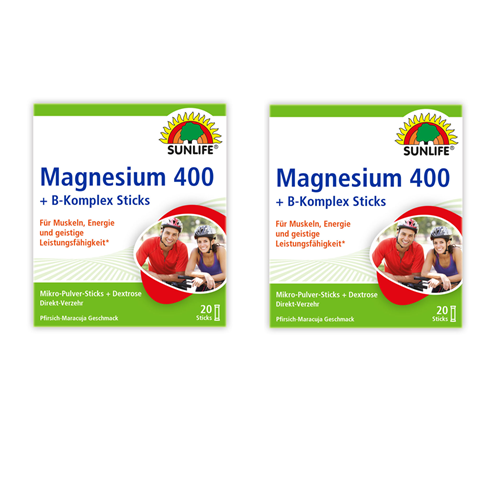 Sunlife Magnesium 400 + B-Komplex vrećice (2 KOM.) - PROMO PAKET