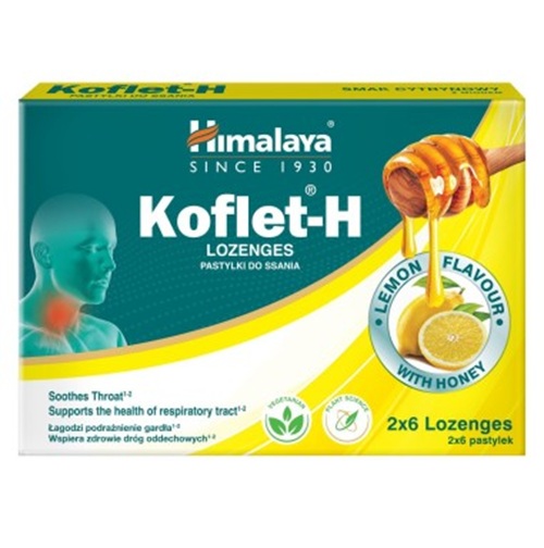 Himalaya koflet-h limun 12 pastila